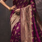 Art Silk Traditional Saree in Purple and Violet with Weaving Work-1734590