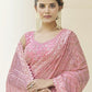 Georgette Designer Saree in Pink and Majenta with Sequence Work-1780543