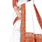 Cotton Traditional Saree in White and Off White with Weaving Work-1784591