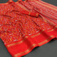 Red Warli Printed Georgette Saree