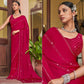 Pink Swarovski Work Georgette Saree