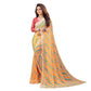 Yellow Striped Printed Georgette Saree