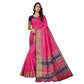 Rani Pink Woven Banarasi Silk Saree