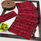 Maroon Embroidered Art Silk Saree