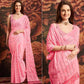 Pink Embroidered Art Silk Saree