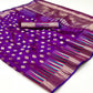 Purple Butti Design Woven Art Silk Saree