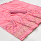 Pink Foil Printed Georgette Saree