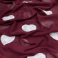 Maroon Embroidered Georgette Saree