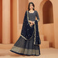 Blue Sequins Embroidered Georgette Semi Stitched Anarkali Suit