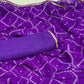 Violet Bandhani Printed Georgette Saree