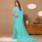 Turquoise Embroidered Butti Work Georgette Saree