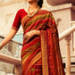 Red Printed Art Silk Saree