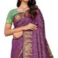 Purple Woven Banarasi Silk Saree