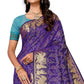 Violet Woven Banarasi Silk Saree