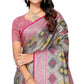 Grey Woven Banarasi Silk Saree