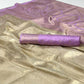 Lavender Floral Woven Kanjivaram Silk Saree