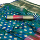 Rama Blue Butti Design Woven Art Silk Saree