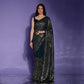 Morpich Sequins Embroidered Georgette Saree