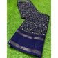 Navy Blue Warli Printed Georgette Saree