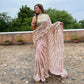 Peach Sequins Embroidered Georgette Saree