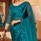 Morpich Sequins With Embroidered Chiffon Saree