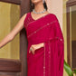 Pink Swarovski Work Georgette Saree