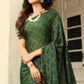 Green Printed Art Silk Saree With Lace Border