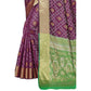 Wine Floral Woven Banarasi Silk Saree