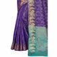 Violet Woven Banarasi Silk Saree