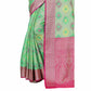 Parrot Green Woven Banarasi Silk Saree