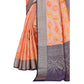 Peach Woven Banarasi Silk Saree