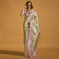 Lavender Floral Woven Kanjivaram Silk Saree