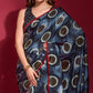 Grey Foil Printed Art Silk Saree