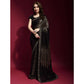 Black & Golden Sequins Embroidered Georgette Saree