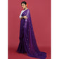 Purple Sequins Embroidered Georgette Saree