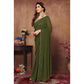 Green Woven Checks Ready To Wear Georgette Saree