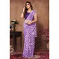 Purple Printed Ready To Wear Georgette Saree