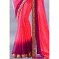 Pink Bandhani Printed Georgette Saree