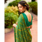 Green Printed Georgette Saree