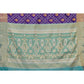 Violet Floral Woven Banarasi Silk Saree