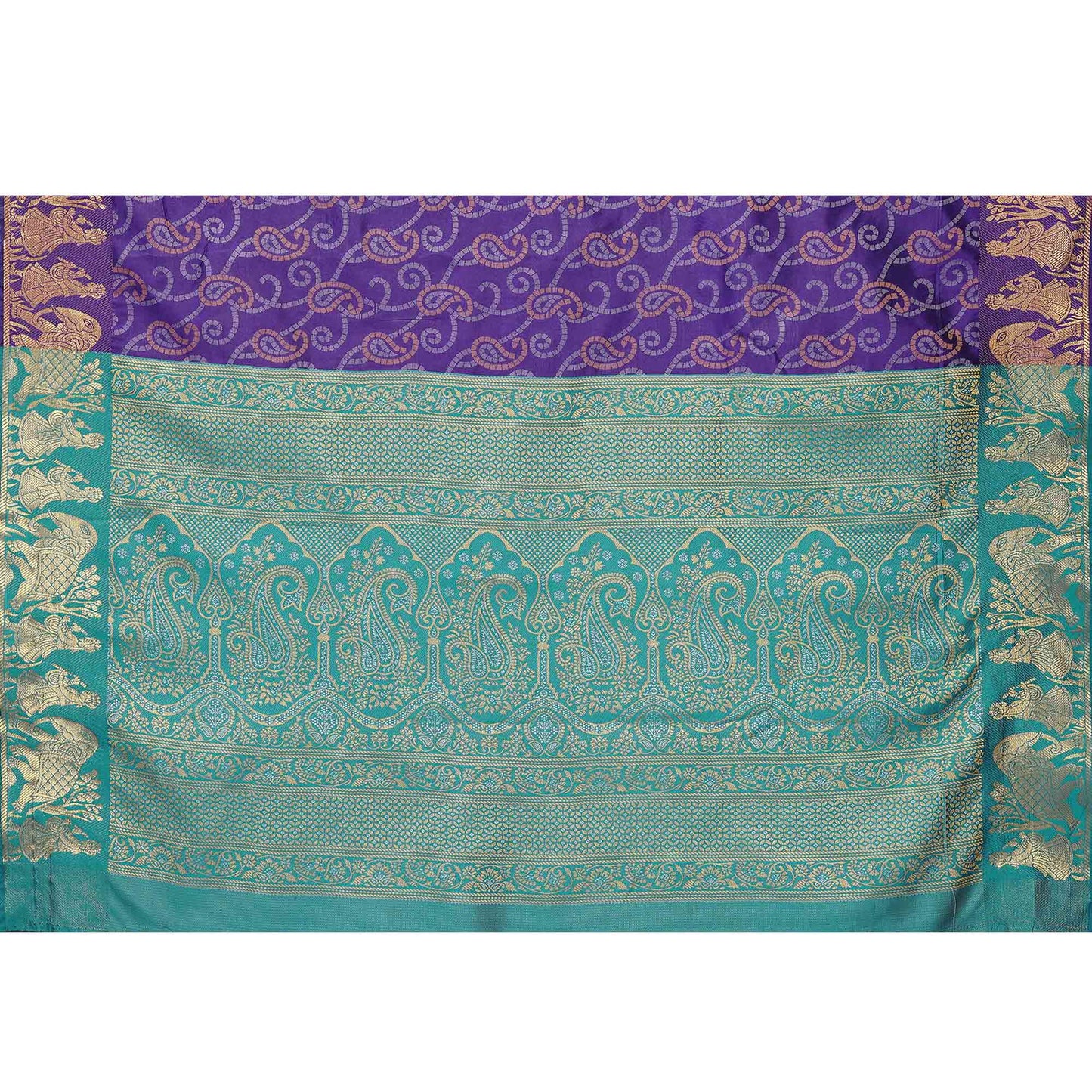 Violet Woven Banarasi Silk Saree