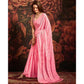 Pink Embroidered Art Silk Saree