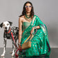 Rama Green Butti Design Woven Art Silk Saree