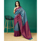 Blue Zari Woven Banarasi Silk Saree With Tassels