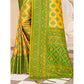 Yellow Floral Woven Kanjivaram Silk Saree With Tassels