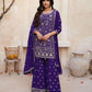 Graceful Purple Charm Pakistani Kurta Sharara Dupatta Set