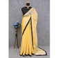 Yellow Sequins Embroidered Chiffon Saree