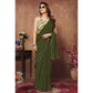 Green Woven Checks Ready To Wear Georgette Saree