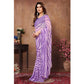 Purple Printed Ready To Wear Georgette Saree