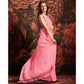 Pink Embroidered Art Silk Saree